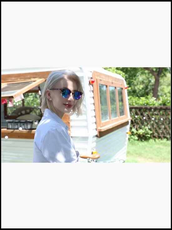 Polarized Sunglasses Semi-Rimless Frame UV Blocking Driving main image 5